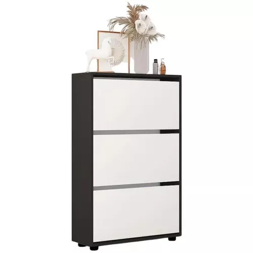 купить Полка для обуви Mobildor-Lux Leo 60x27x125H cm Anthracite/White в Кишинёве 
