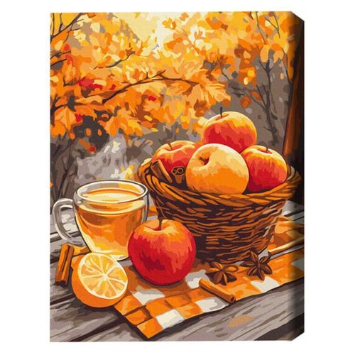 купить Картина по номерам BrushMe BS54181 40х50сm (în cutie) Mere cu scorțișoară в Кишинёве 