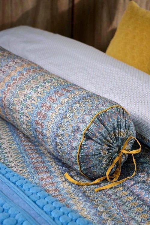 cumpără Pernă Pip Studio 329658 Ashanti Roll Cushion 22x70 Blue în Chișinău 
