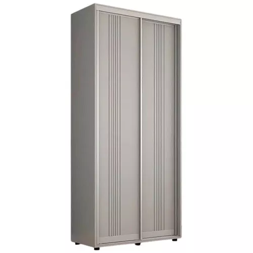 cumpără Dulap Mobildor-Lux Compact uși glisante PAL cu ornament linii (120x45x240H cm) Grey în Chișinău 