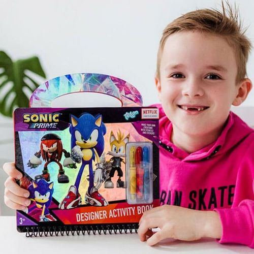 cumpără Set de creație Totum TT280519 Sonic, Set cu șabloane, autocolante, foi de joc, pixuri, 61857 în Chișinău 