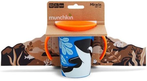 cumpără Cană cu pai Munchkin MUN0114orc Miracle Wildlove, Orca (180ml) în Chișinău 