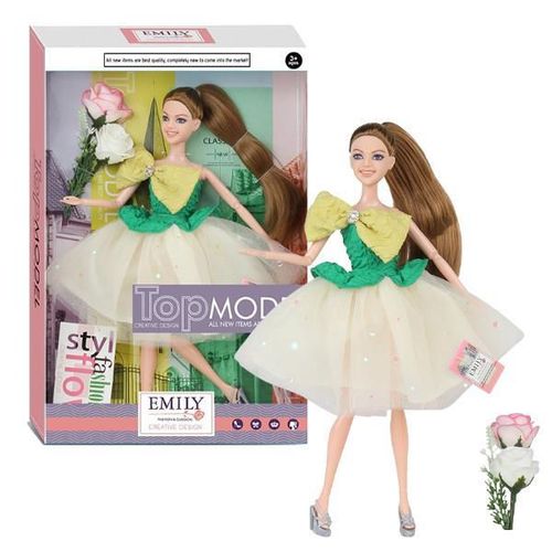 купить Кукла Essa QJ147D Păpușa Emily Top Model cu accesorii și flori в Кишинёве 
