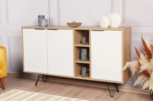 cumpără Casetieră Trendy Clara, Stejar, Alb 142x83x35cm în Chișinău 