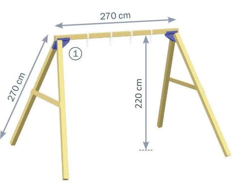 cumpără Accesoriu pentru teren de joacă PlayPark 4246 Structura pentru Leagan Dublu din Lemn PP-46 în Chișinău 