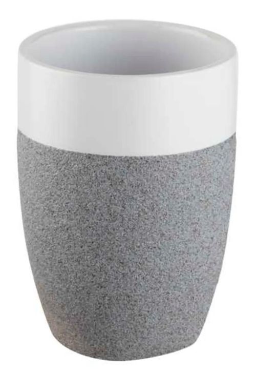 cumpără Pahar pentru periuțe de dinți Bisk 06311 STONE gri. (ceramica) în Chișinău 