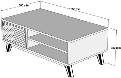 купить Журнальный столик Trendy Инчи, орех 105x38x60 см в Кишинёве 