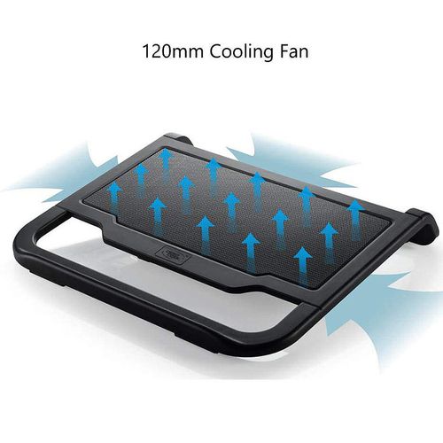 купить Охлаждающая подставка для ноутбука Notebook Cooling Pad DEEPCOOL N200, up to 15.6", 120mm, 1000rpm, 22.7dBA, 42.4CFM, big area aluminum mesh, Black в Кишинёве 