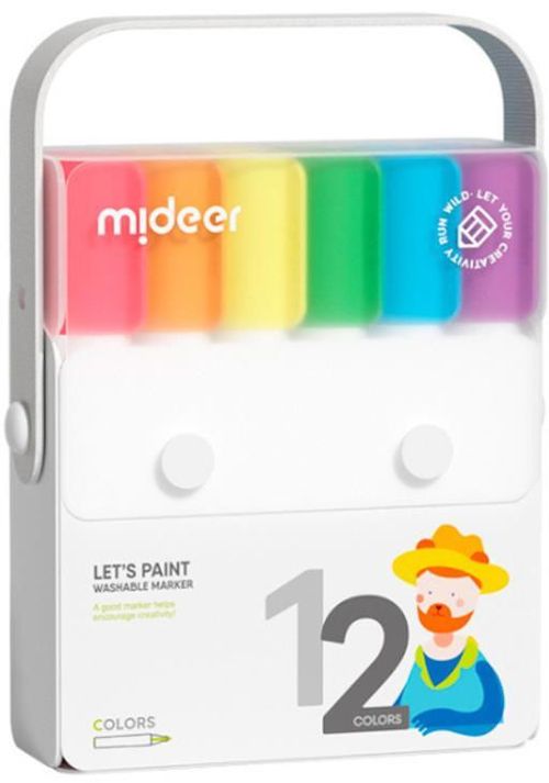 cumpără Set de creație Mideer MD1296 Set de markere lavabile, 12 culori în Chișinău 