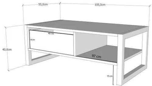 cumpără Măsuţă cafea Trendy Haldizen 105x40x55cm în Chișinău 