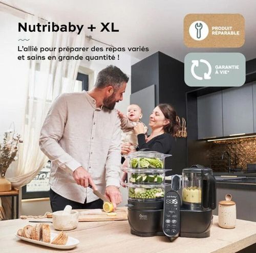 купить Пароварка-блендер Babymoov A001140 Robot multifunctional 5in1 Nutribaby (+) XL Mineral Black в Кишинёве 