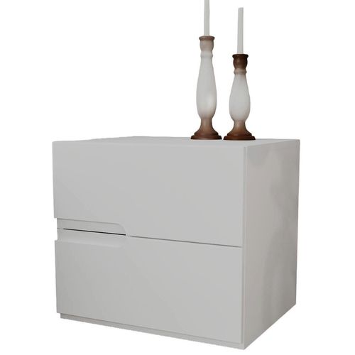 cumpără Noptieră Bayro Bayro Modena 550x500x450 МДФ 18мм Ручка Sorrento белый мат în Chișinău 