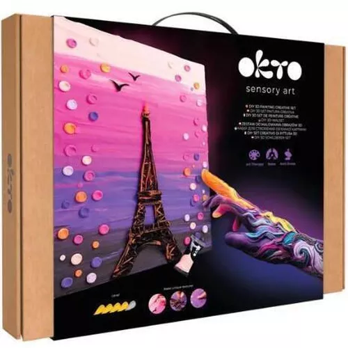 купить Набор для творчества Okto 10043 3D картина из глины, 30x40 см, Париж в Кишинёве 