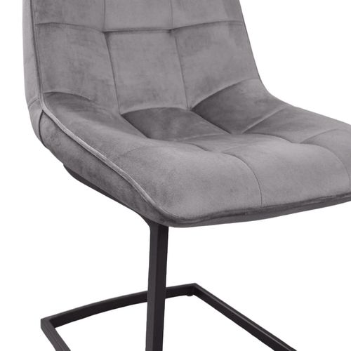 cumpără Scaun Deco Confort Catifea Grey+Black Leg în Chișinău 