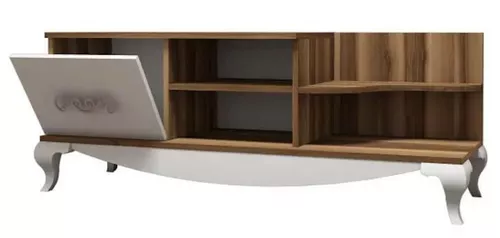 купить Тумба напольная для TV Trendy Sultan, Nuc, Alb 130x50x45cm в Кишинёве 