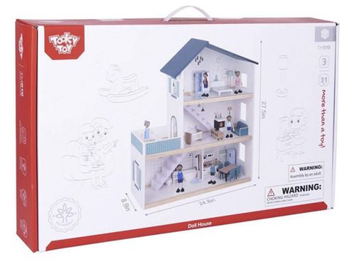 купить Домик для кукол Tooky Toy TH919 Căsuța pentru Păpușă din lemn, 57239 в Кишинёве 