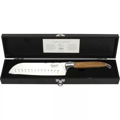 cumpără Set cuțite Laguiole Luxury Line Santoku Knife Olive Wood cu tocator lemn în Chișinău 