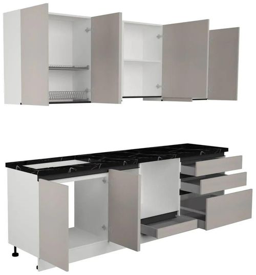 cumpără Mobilă pentru bucatarie ArtFlame GOLA New Grey (2.6 m.l.) în Chișinău 