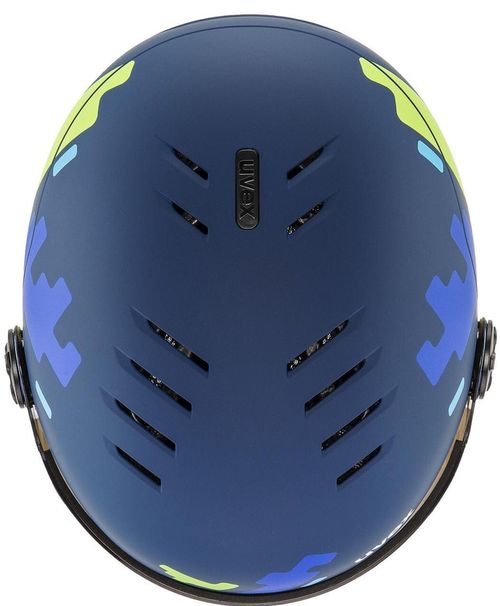 cumpără Cască de protecție Uvex Rocket Jr Vis Blue Puzzle M 54-58cm (S5662638005) în Chișinău 