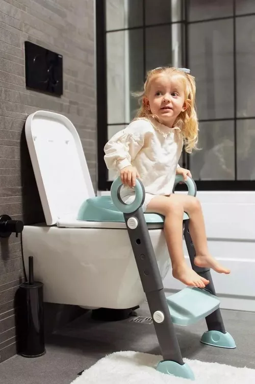 купить Детский горшок BabyJem 861 Treapta pliabila si adaptor pentru WC Menta в Кишинёве 