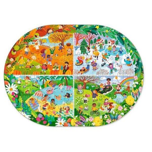 купить Головоломка Dodo 300607 Puzzle educativ: Anotimpurile anului, 100el в Кишинёве 