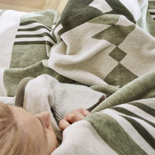 cumpără Textile de casă Ibena 1016/700 Jacquard Decke Honolulu Green/off-white în Chișinău 