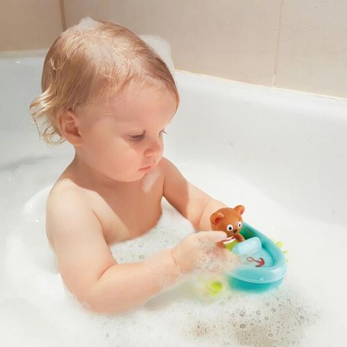 купить Аксессуар для купания Hape E0217 Jucarie de baie Barca cu ursulet в Кишинёве 