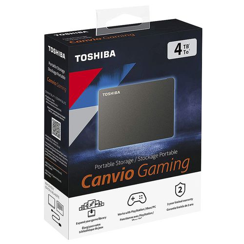 купить Внешний жесткий диск 2.5 4TB External HDD Toshiba Canvio Gaming HDTX140EK3CA, Black, USB 3.2 Gen 1 (USB 2.0 compatible), (hard disk extern HDD/Внешний жесткий диск) в Кишинёве 