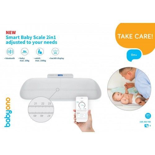 Весы детские электронные Babyono Smart с Bluetooth (до 100 кг) 