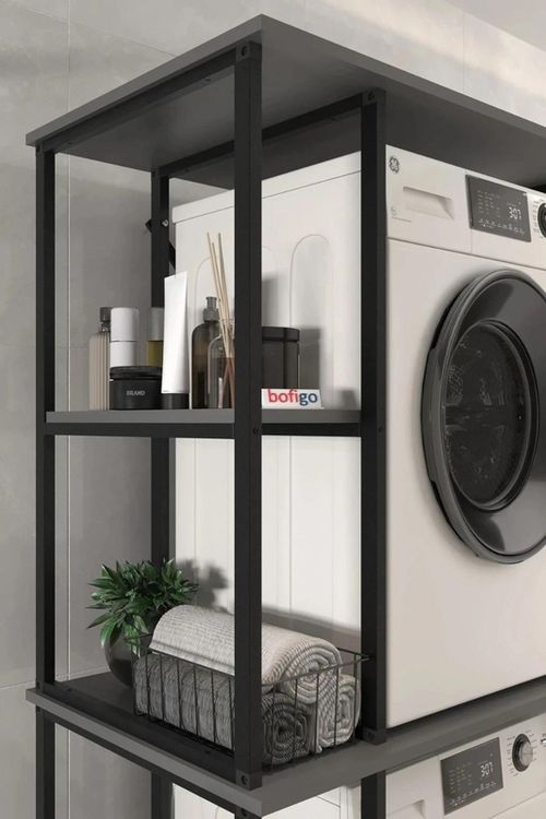 cumpără Accesoriu pentru baie Bofigo Стеллаж для стиральной машины 12-38-08 Anthracite în Chișinău 