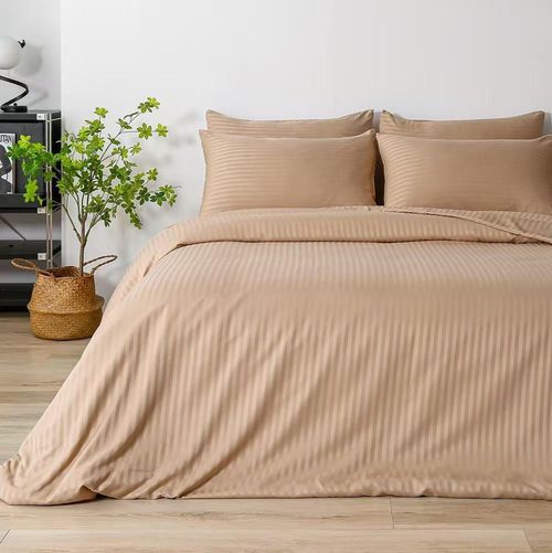 купить Домашний текстиль Relaxe Home 023377 Lenjerie de pat Stripe Dreams (Hotel Collection) 200x220 Euro, Capucino в Кишинёве 