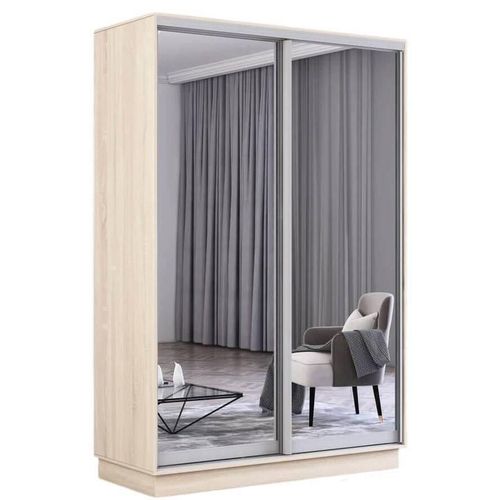 cumpără Dulap Mobildor-Lux Fox uși glisante din oglinzi (140x60x220H cm) Sonoma în Chișinău 