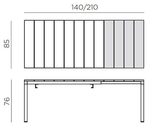 cumpără Masă Nardi RIO ALU 140 EXTENSIBLE vern. antracite vern. antracite 48652.02.000 în Chișinău 