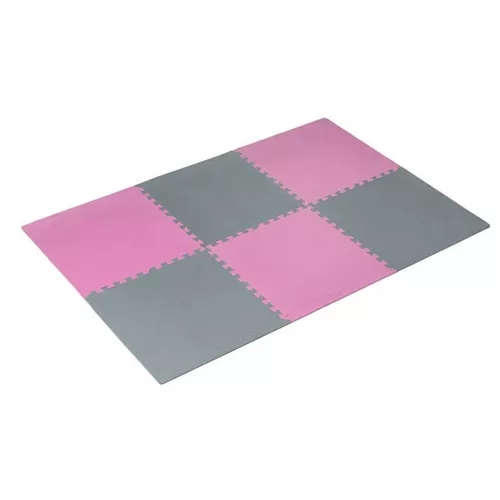 cumpără Echipament pentru yoga Thunder Covoras Puzzle mat, 6 piese (60x60x1cm) Grey-Pink în Chișinău 