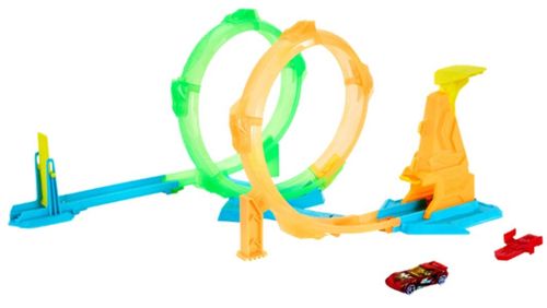 cumpără Mașină Hot Wheels JMG49 Pistă Neon Speeders Buclă dublă în Chișinău 