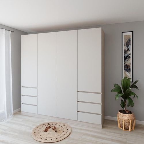 cumpără Dulap Smartex (15965) N17 240cm Kashemir+Alb în Chișinău 
