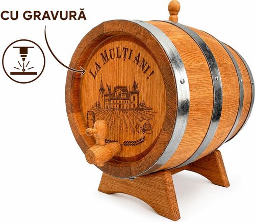 cumpără Butoi de vin Micul Fermier Butoi din stejar 3L+gravare (VOR82237) în Chișinău 