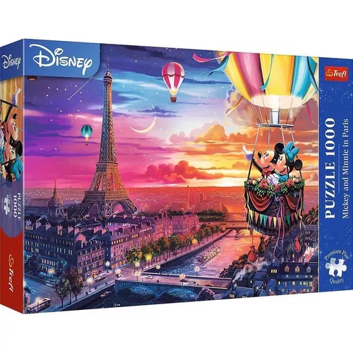 cumpără Puzzle Trefl 10917 Puzzles 1000 Premium Plus: Mickey and Minnie in Paris/Disney în Chișinău 