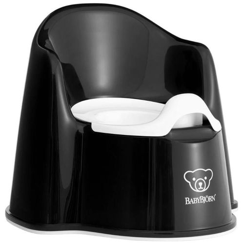 купить Детский горшок BabyBjorn 055256A Olita cu protectie spate Potty Chair Powder Black/White в Кишинёве 