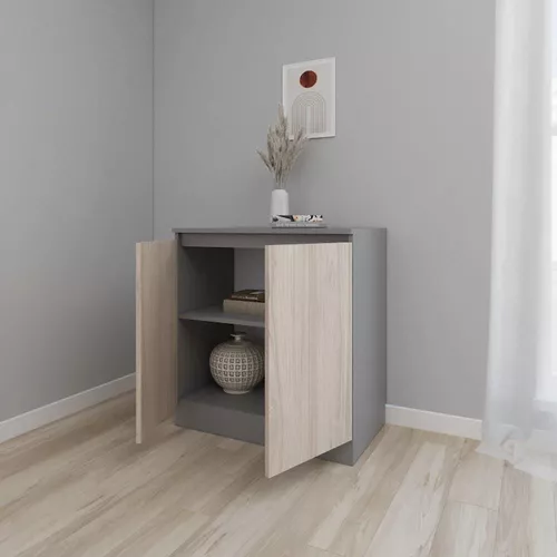 купить Комод Smartex (16438) Т8 100cm Grafit+Stejar Deschis в Кишинёве 