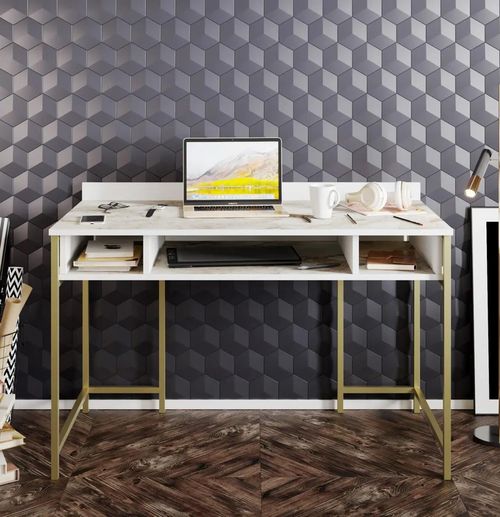 купить Офисный стол Trendy Tumata, AurAlb, 120x75x60cm в Кишинёве 