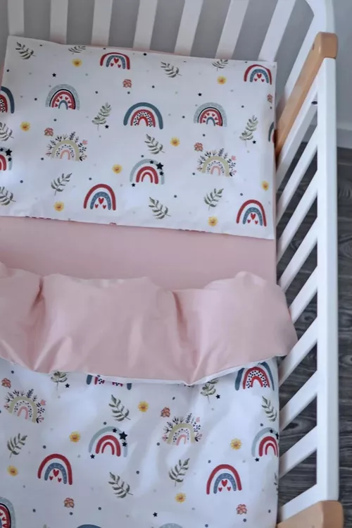 купить Детское постельное белье Veres 153.1.22 Сменная постель Радуги в Цветах 90x110/40x60 (3ед.) в Кишинёве 