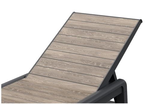 cumpără Mobilier pentru grădină Keter 57724 Sezlong de gradina Deco Porto, 187.5x58x29cm, grafit/nuc în Chișinău 