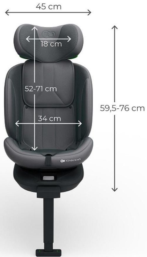 купить Автокресло KinderKraft KCI36002GRYPL00 I-360 2 Plus I-Size Grey в Кишинёве 