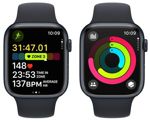 купить Смарт часы Apple Watch Series 9 GPS 45mm Midnight - S/M MR993 в Кишинёве 