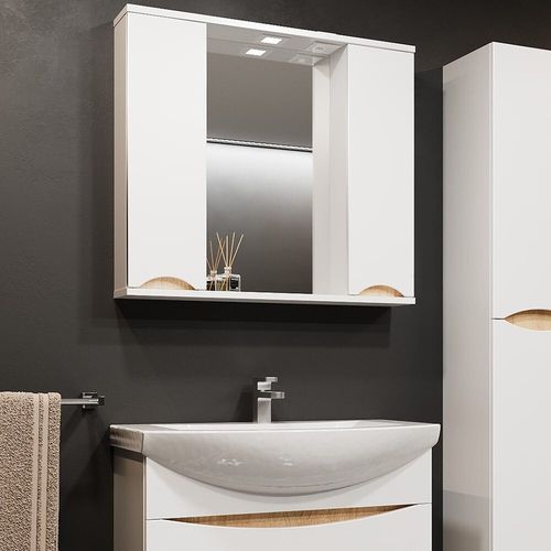 cumpără Oglindă baie Bayro Elara Duo 860x750 белый мат în Chișinău 