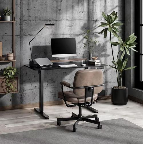 купить Офисный стол Sense7 Nojo Light 120x60 Black в Кишинёве 