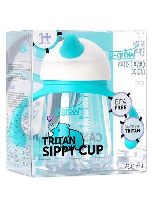 cumpără Cană cu pai U-Grow UNC03-SIP260 Cana din tritan cu cioc din silicon, 260 ml în Chișinău 