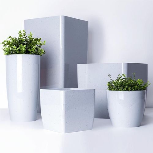 cumpără Ghiveci pentru flori Aleana 115084 de 115085 Cvadro 27x27x26 cm, beton gri deschis Cvadro 22x22x21 cm, beton gri deschis în Chișinău 