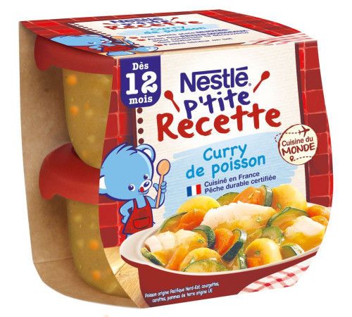 Legume cu peste in sos curry Nestle (12+ luni) 2 x 200 g 